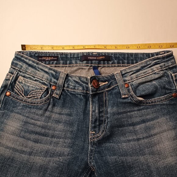 Vigoss Studio Jeans Size 27/4 The Dublin Skinny Low Rise Medium Wash - Picture 8 of 11